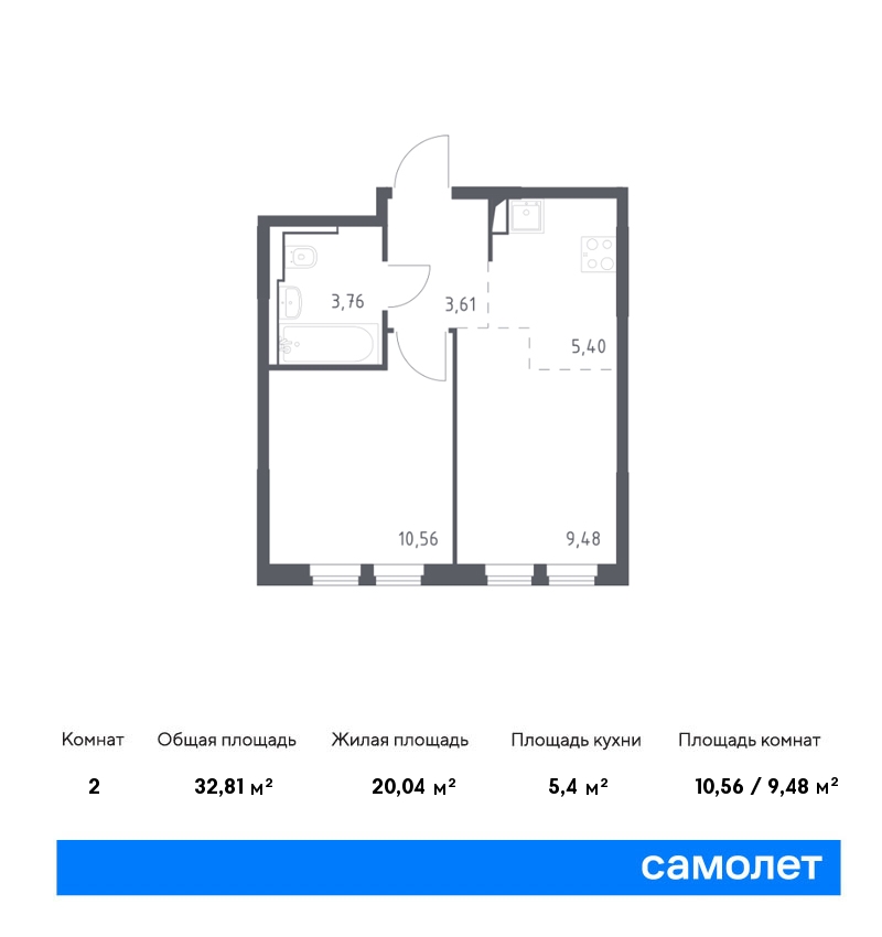 Купить 1-комнатную квартиру