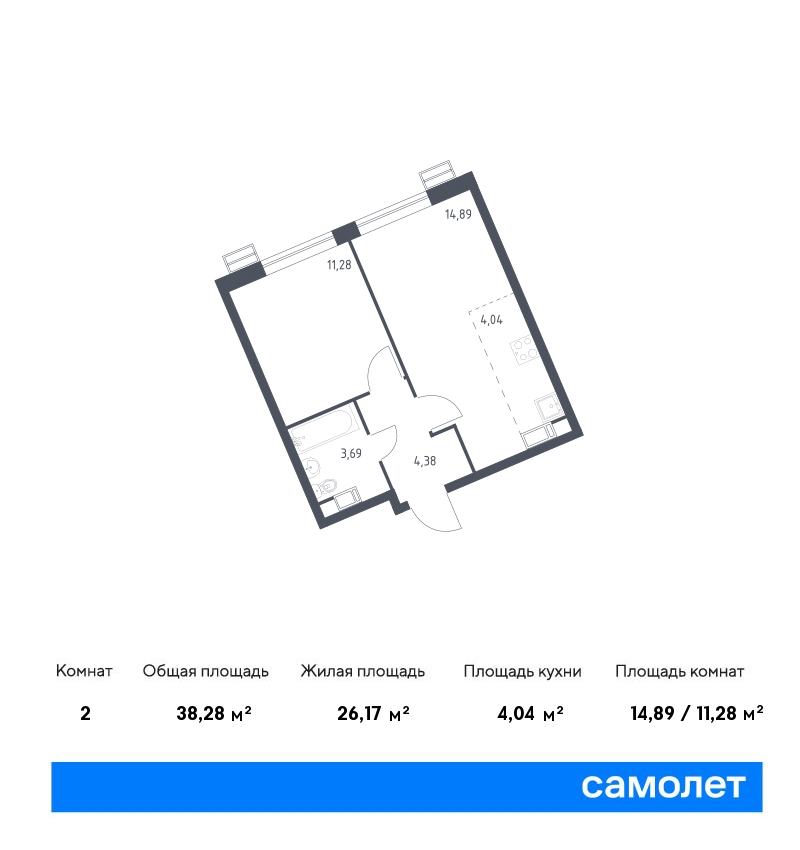 Купить 1-комнатную квартиру