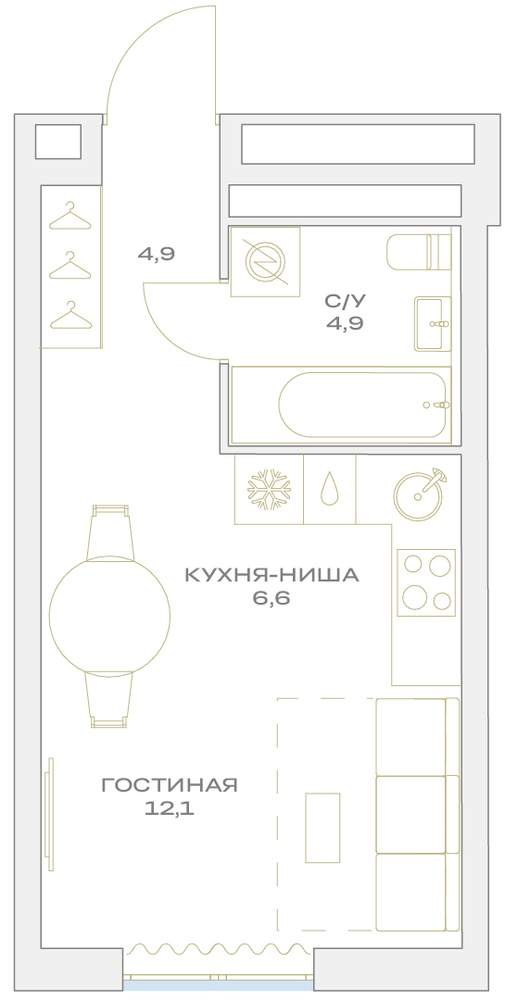 Купить 1-комнатную квартиру