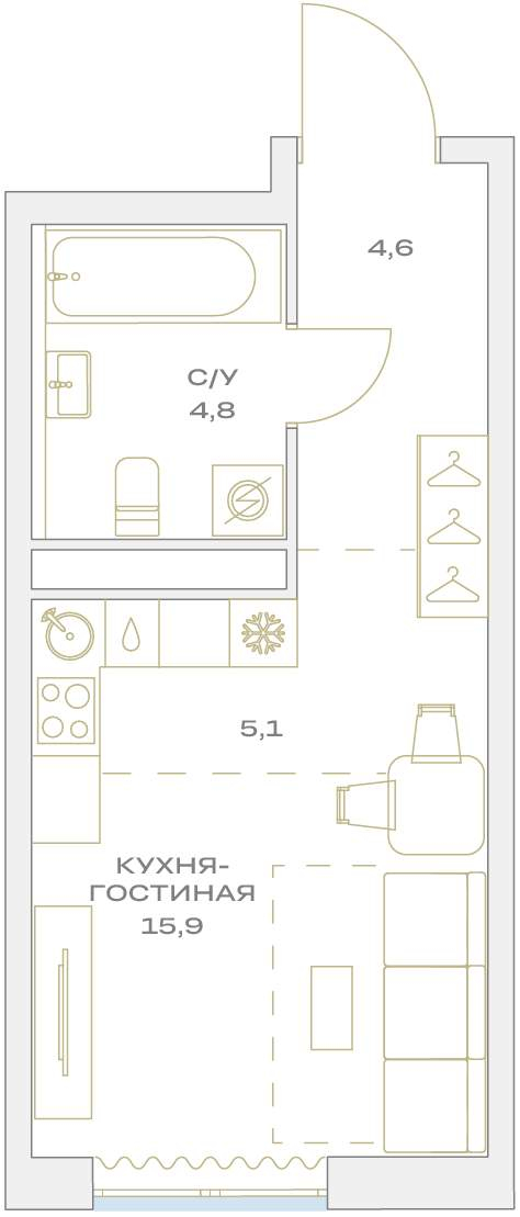 Купить 1-комнатную квартиру