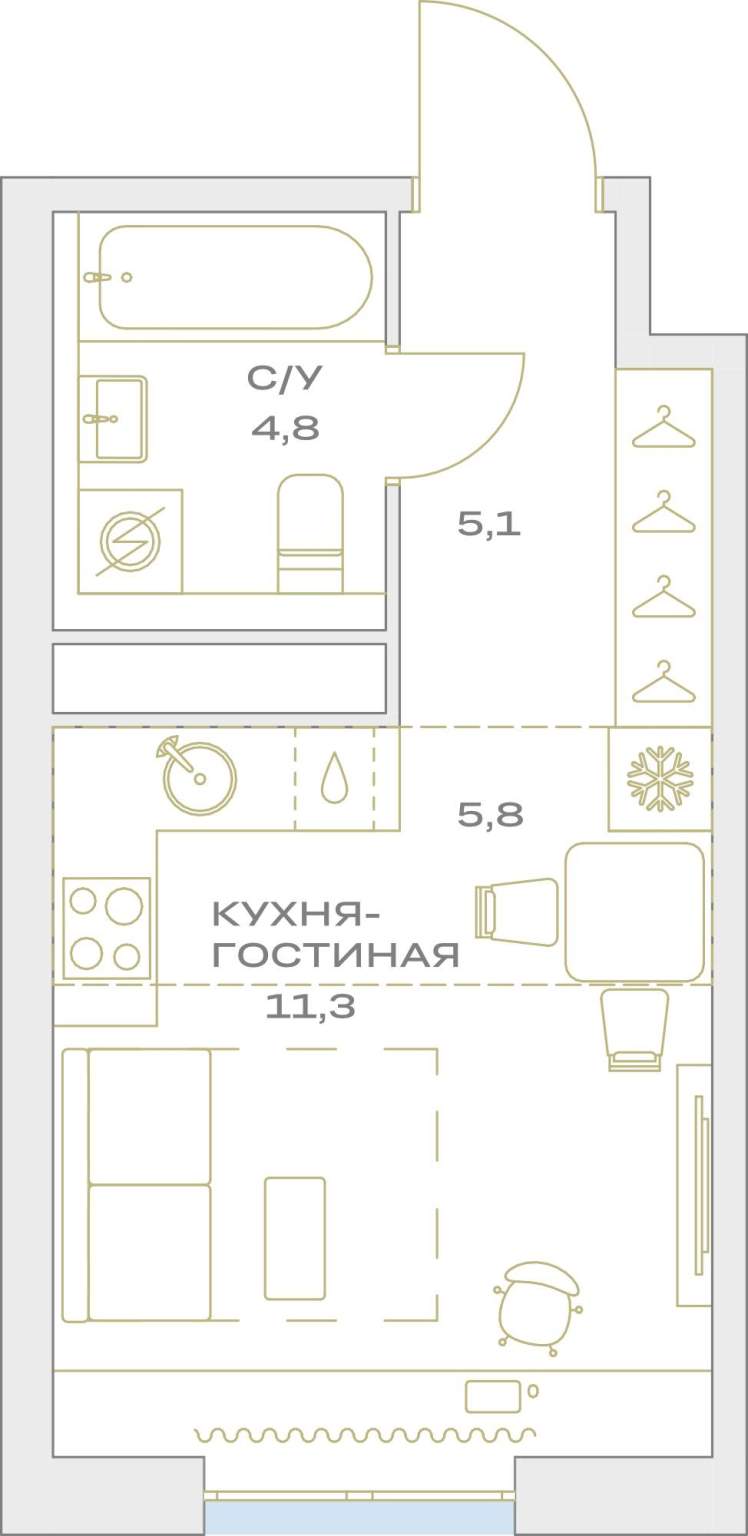 Купить 1-комнатную квартиру