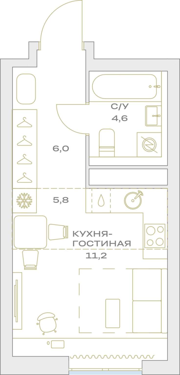 Купить 1-комнатную квартиру