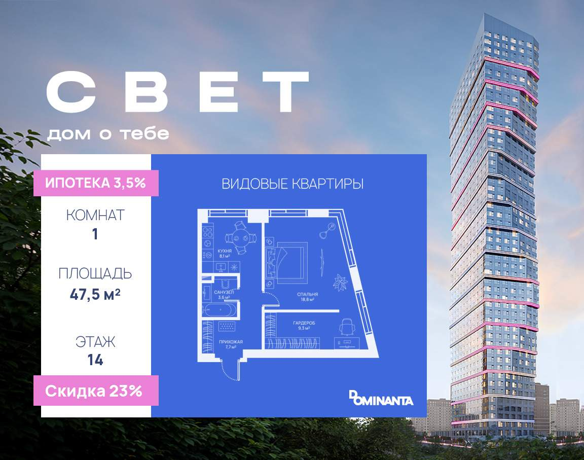 Купить 1-комнатную квартиру