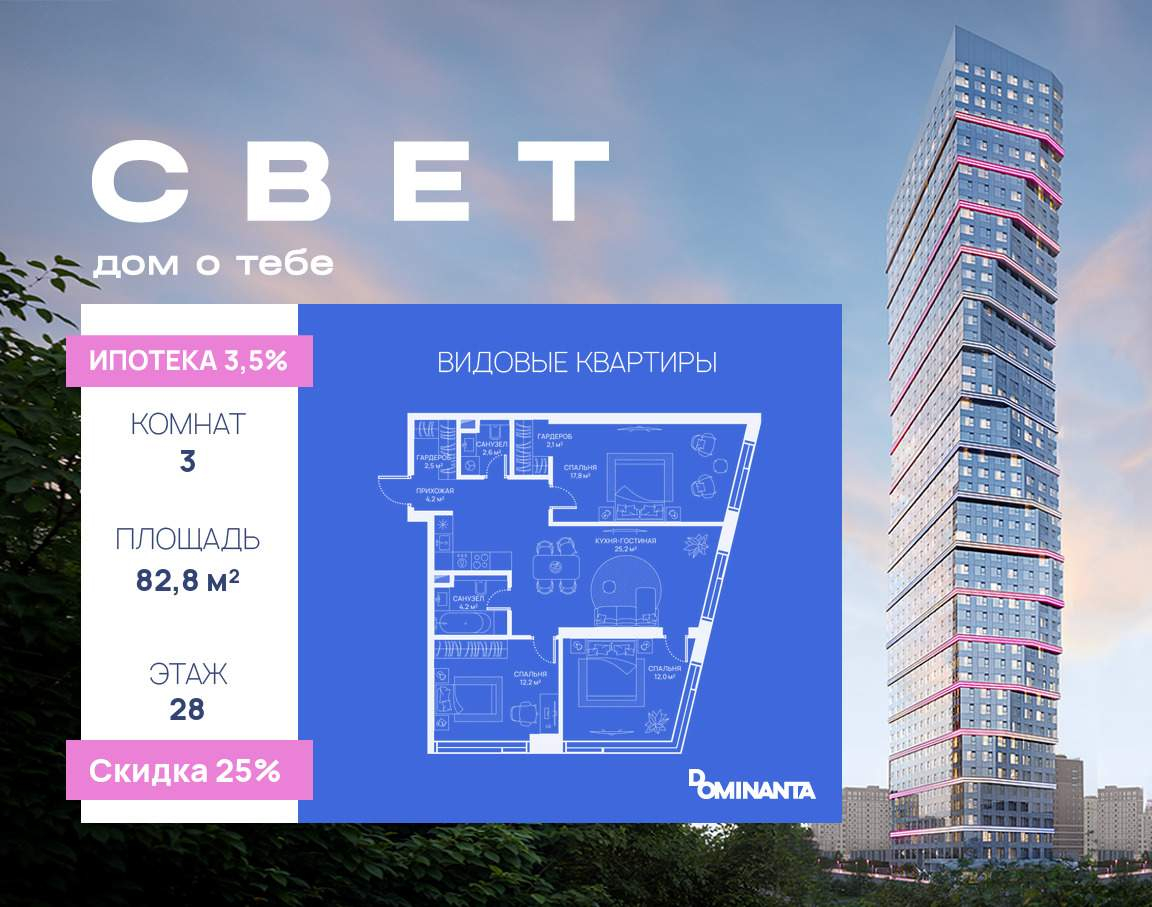 Купить 3-комнатную квартиру